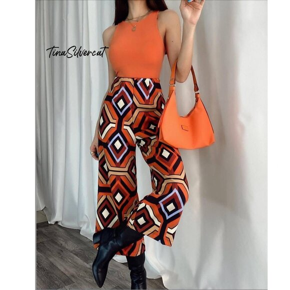 BLOGGER'S FAVE! Zara Retro High Waisted Culottes NWT - Picture 3 of 17